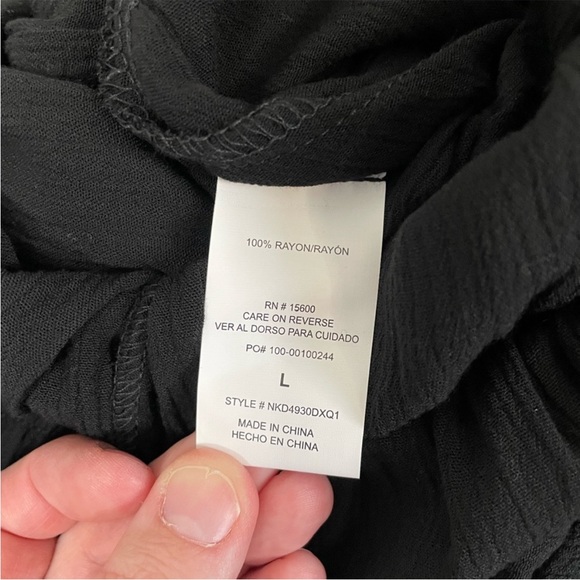 NWT Rewind Black Smocked Waist Jumpsuit Size L - Picture 9 of 9